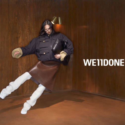 WE11DONE发布“偏离与交织”2024秋冬系列广告大片
