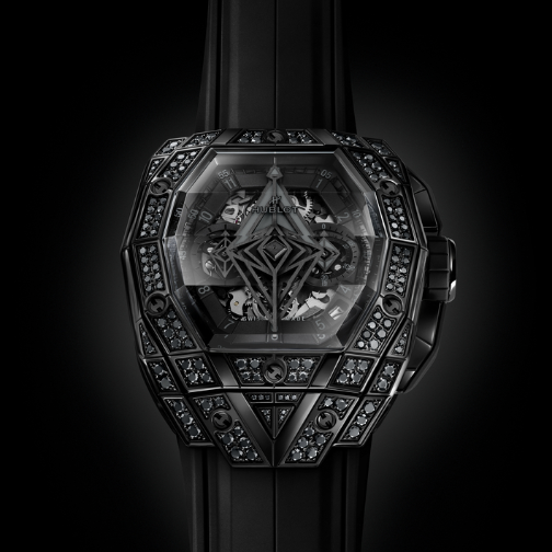 HUBLOT宇舶表重磅发布BIG BANG灵魂 SANG BLEU刺青全黑密镶腕表