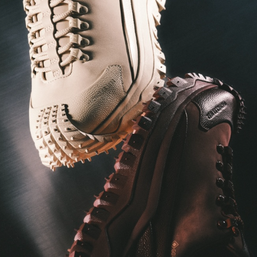 Moncler呈献两款活力设计鞋履，融合都市美学与山地基因