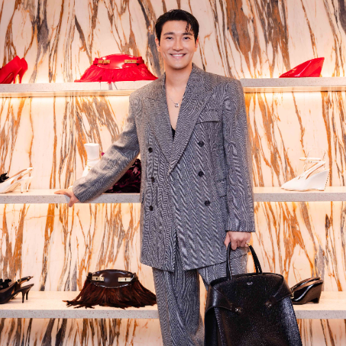 崔始源出席FERRAGAMO上海恒隆广场新概念精品店开幕活动